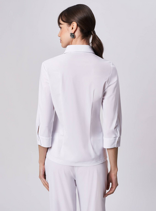 Camicia no stiro elasticizzata bianca Camicetta Snob