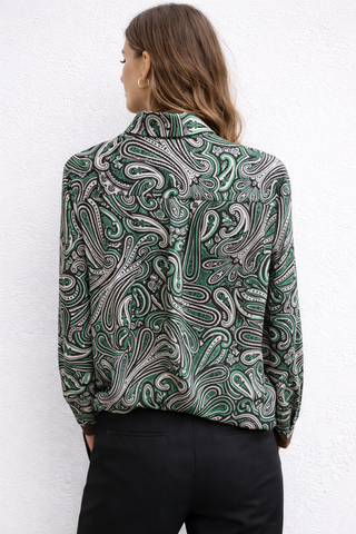 Camicia fantasia paisley in seta Parosh