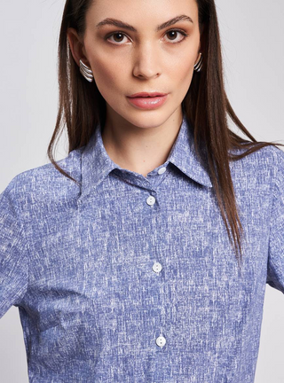 Camicia no stiro elasticizzata fantasia Camicetta Snob