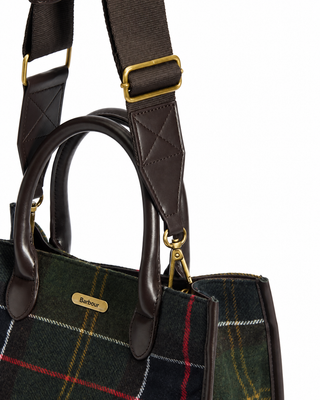 Borsa tote Barrhill in tartan Barbour
