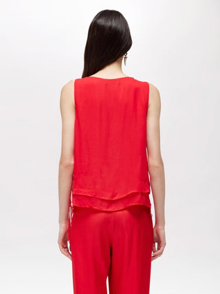 Top in georgette con volant Blugirl