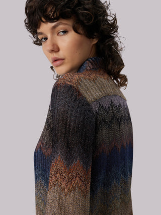 Camicia in viscosa con motivo snake Missoni