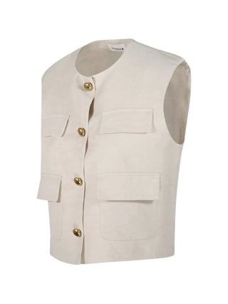 Gilet con bottoni oro Parosh