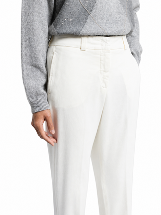 Pantalone in gabardina di cotone soft stretch Peserico