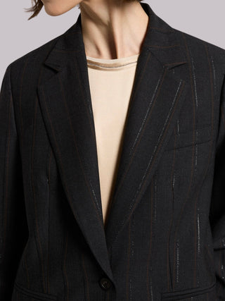Blazer in lana stretch e lurex Peserico