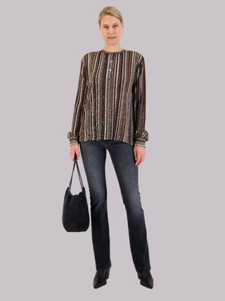 Camicia a righe con paillettes Missoni