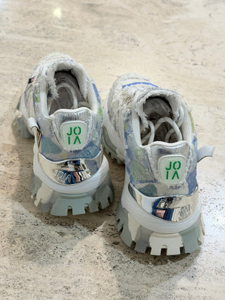 Sneakers con paillettes variante silver Joya Paris