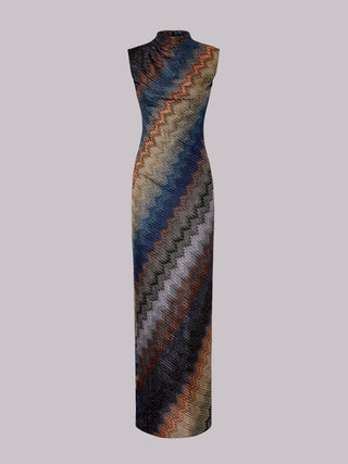 Abito lungo con motivo snake Missoni