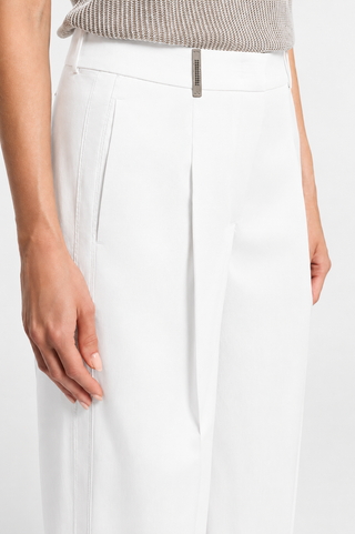 Pantalone bianco con punto luce Peserico