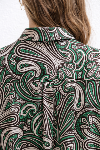 Camicia fantasia paisley in seta Parosh