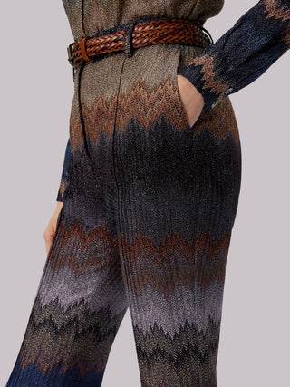 Pantalone a trombetta con motivo snake Missoni