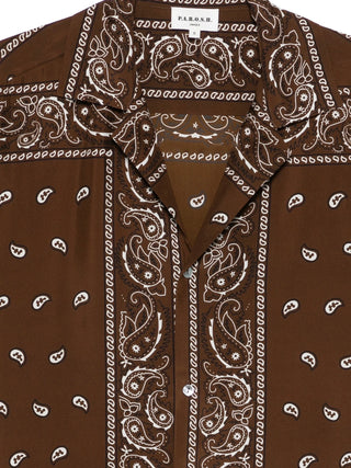 Camicia in seta stampa paisley Parosh