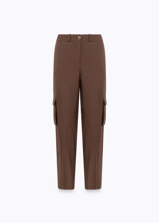 Pantalone cargo in misto lino Blugirl