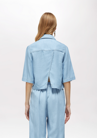 Camicia boxy in denim Blugirl