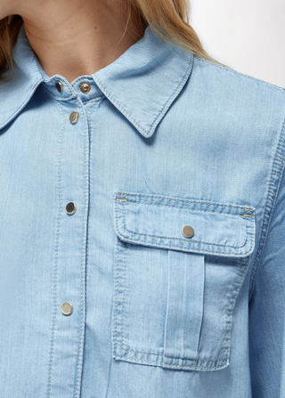 Camicia boxy in denim Blugirl